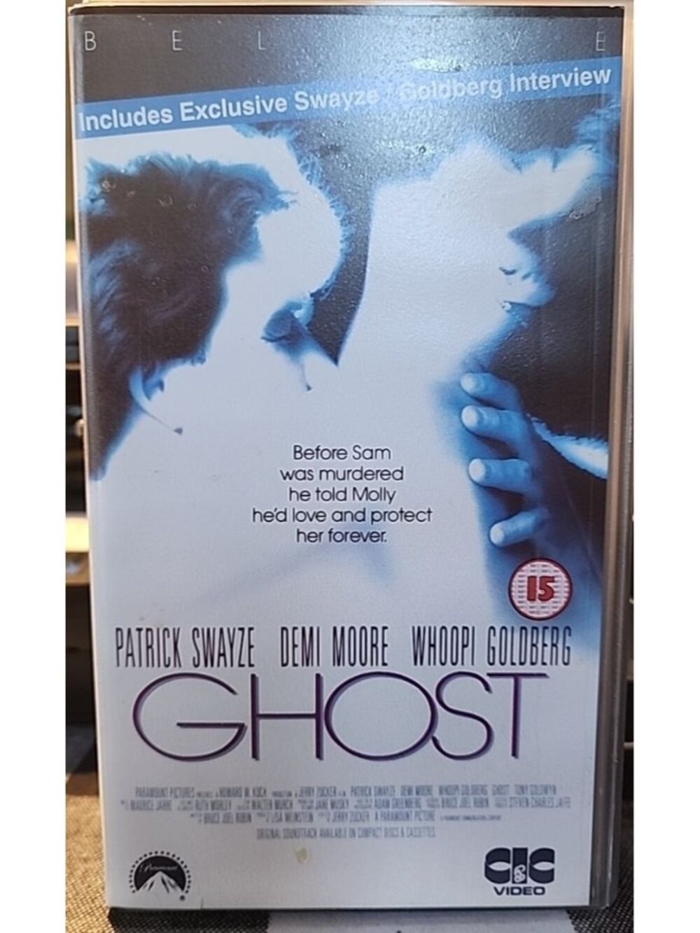 Ghost (VHS Video 1990) CIC Video Release, Rare Collectible